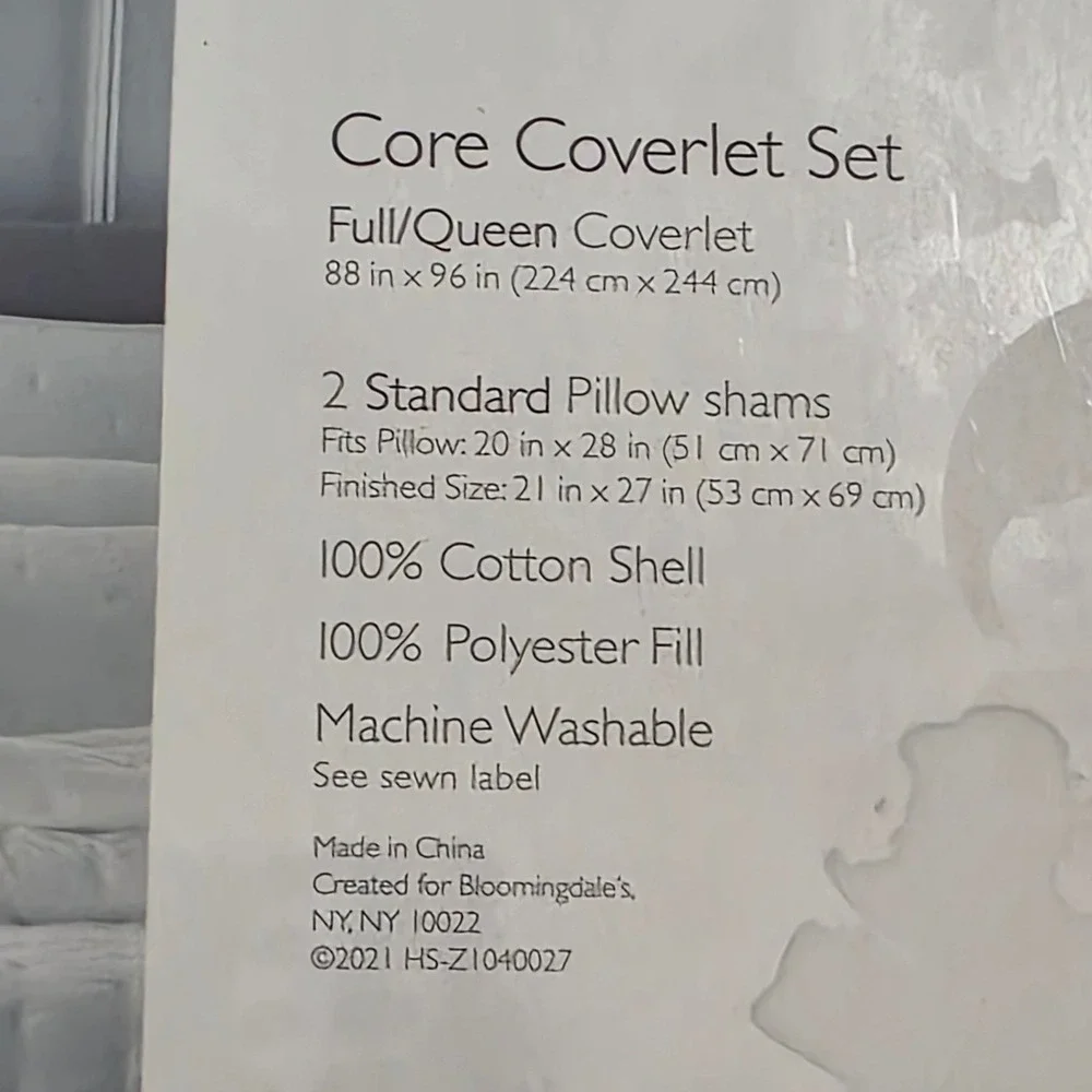 Sky Tufted Coverlet Set Full Queen Mineral Grey 3pc Cotton New